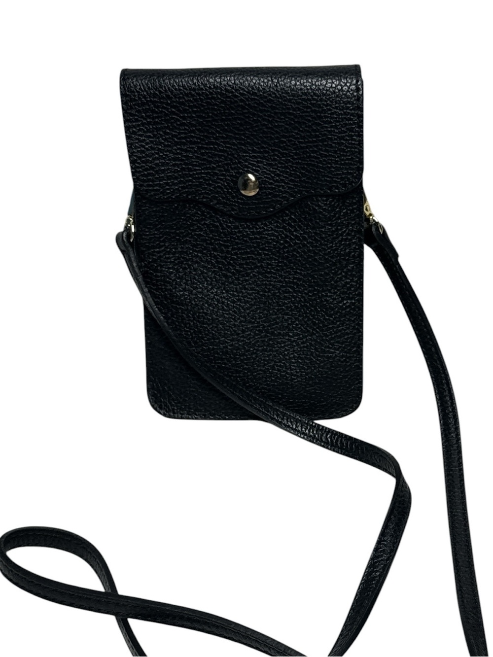 Isadora Black Genuine Leather Crossbody Phone Bag Made in
Italy